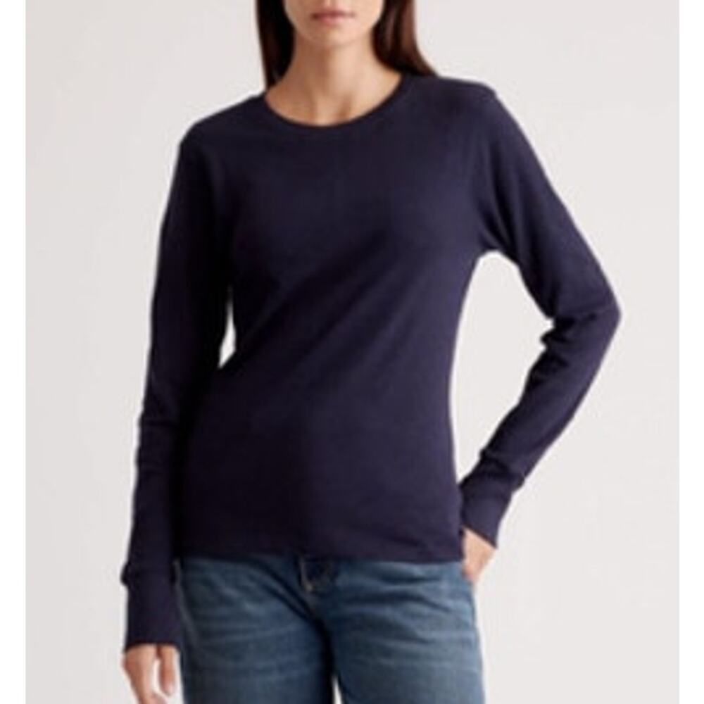 Quince NWOT XS Bundle SuperSoft Fleece Shorts & Organic Rib Long Sleeve Tee - Picture 3 of 16
